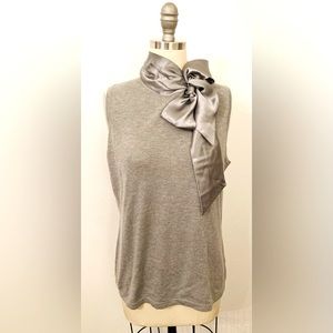 Like new Grey BANANA REPUBLIC Silk Cashmere Top/Shirt. Professional, Spring, XL.